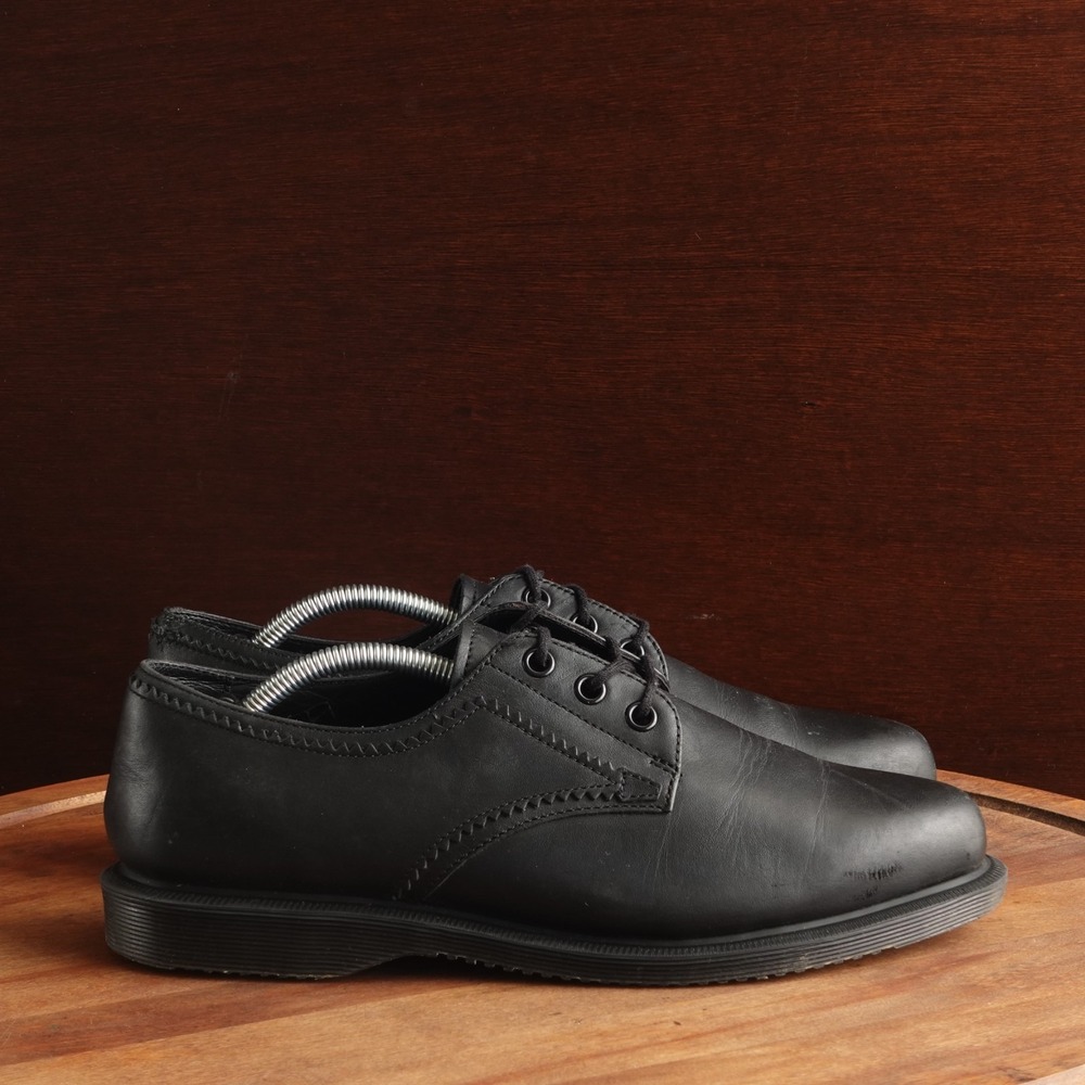 Dr. Martens Oxfords Womens SZ 8 Black Trulia Leather Preppy Academia Shoes READ
